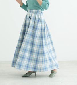 マジ恋安藤ニコ衣装2話チェックロングスカート